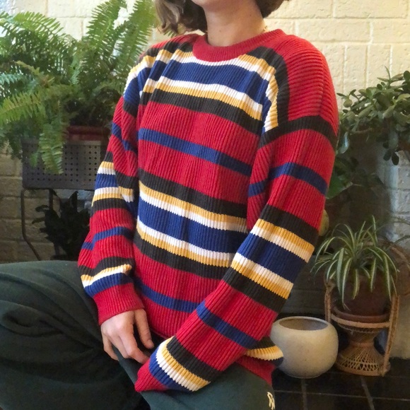Striped Ribbed Rainbow Sweater - Picture 2 of 6
